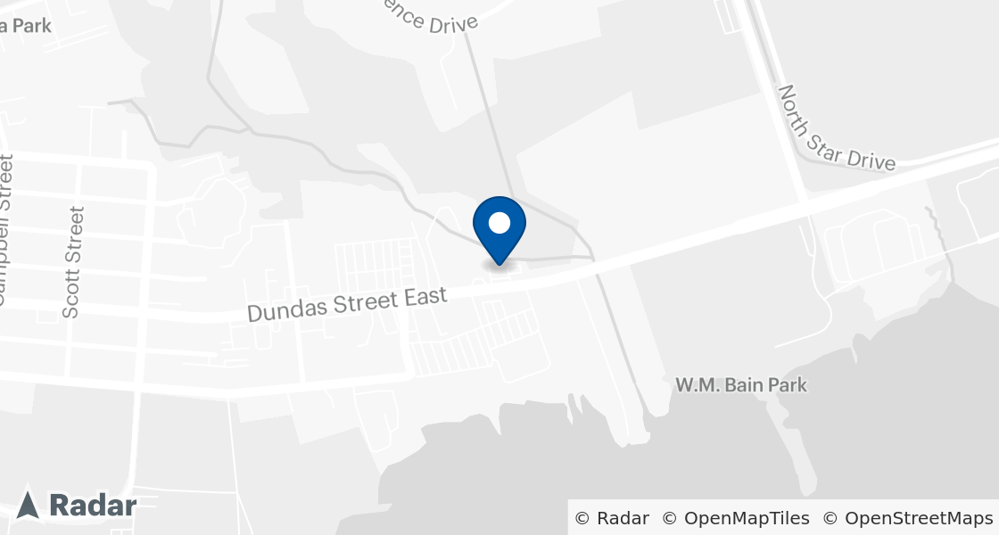 Carte de l'emplacement de Dairy Queen:: 290 Dundas Street East, Trenton, ON, K8V 1M3